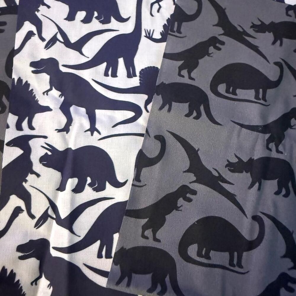 Dinosaur Fabric Scrap Bundle Dino Quilting Craft Pieces Assorted Sizes